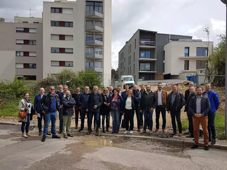 Visite de chantier avec les promoteurs